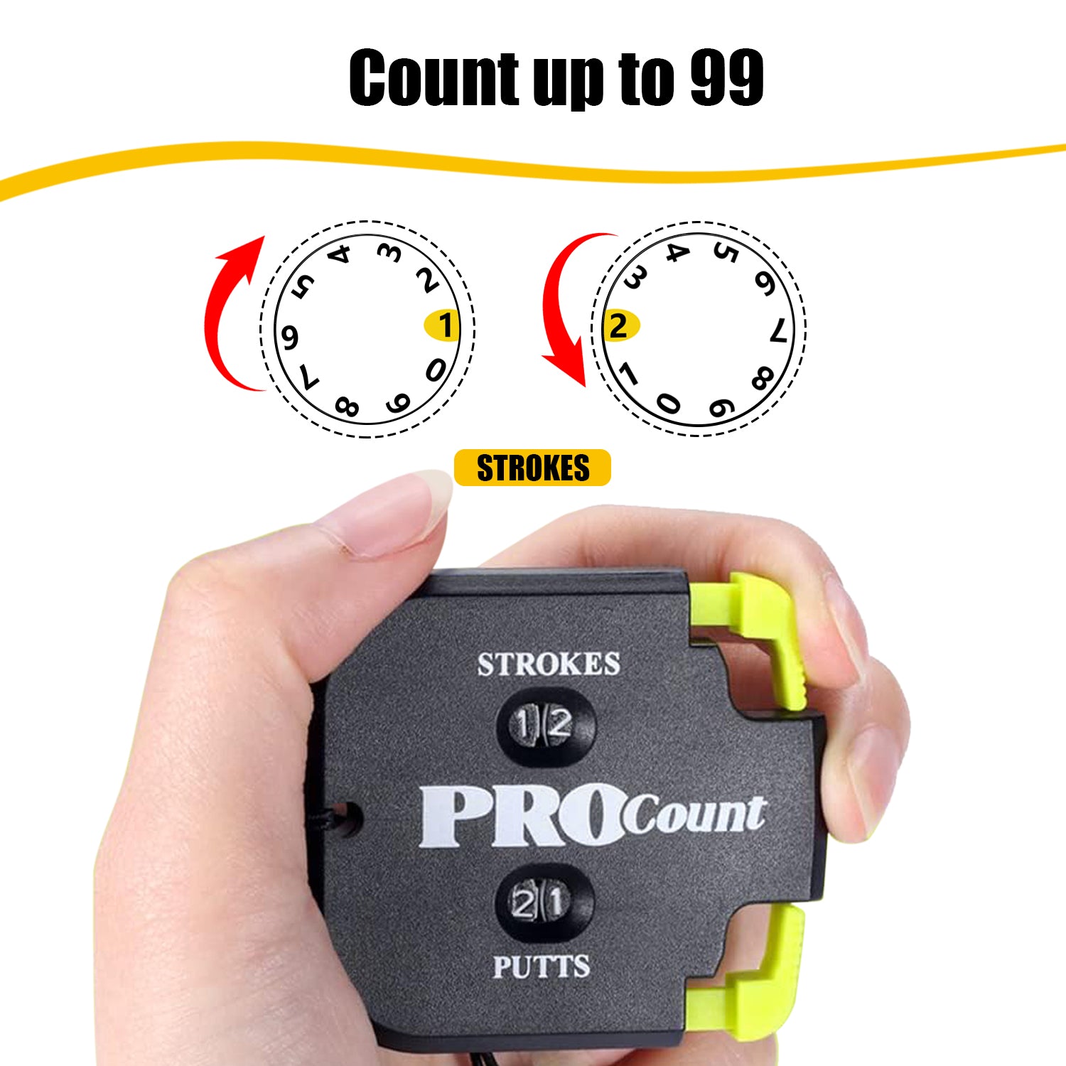 Golf Club Range Chart Card and Golf Score Counter Clicker Arttodo Golf