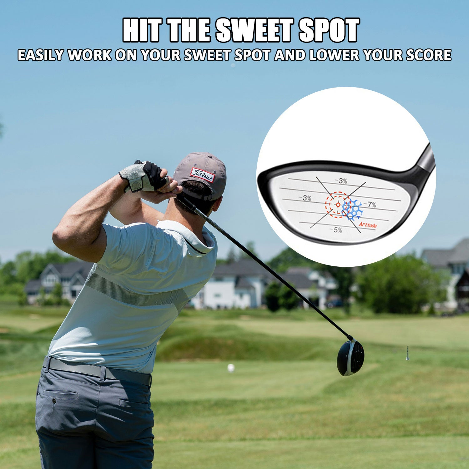 Golf Impact Tape Woods, Irons, Putter 3 in 1, 400 Stickers