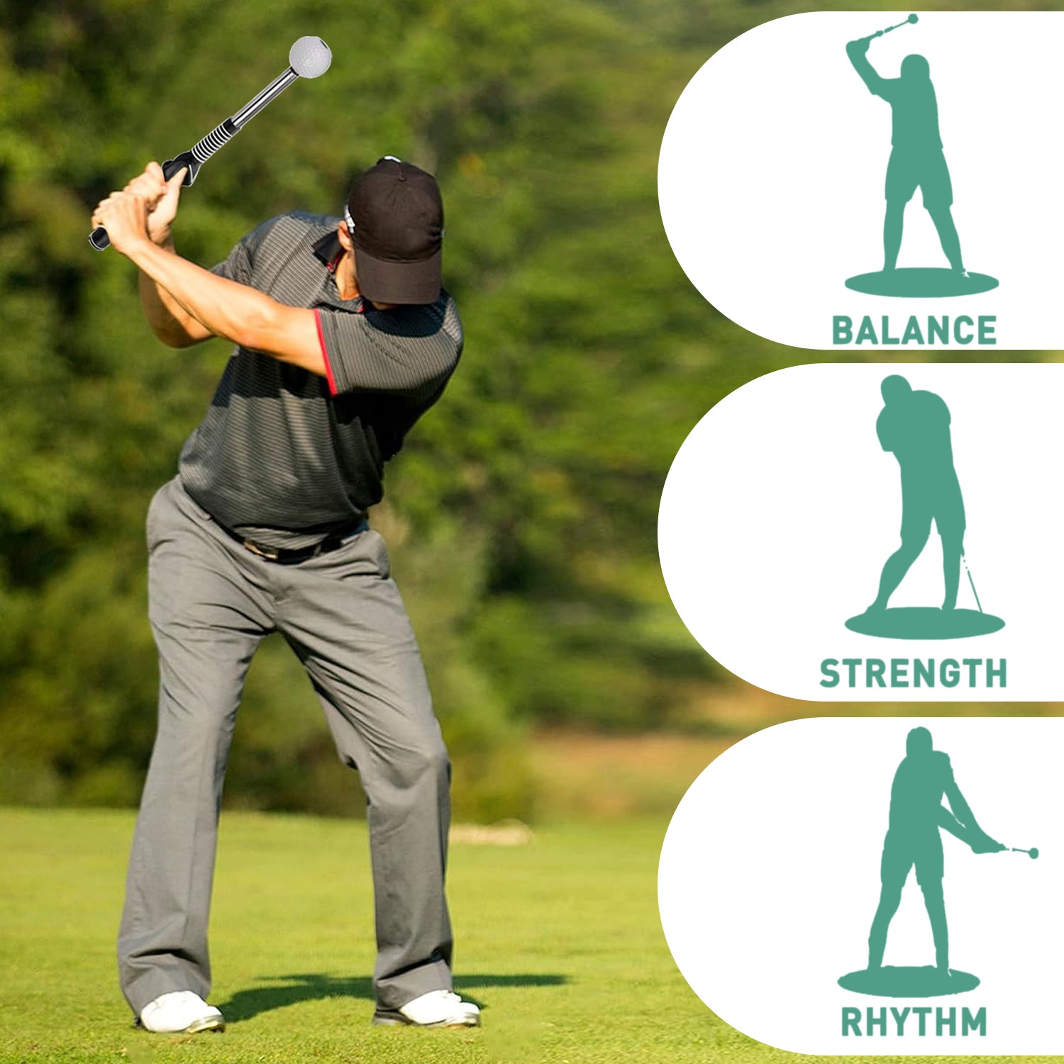 Golf Swing Training Aids Flexible Telescopic Club – Arttodo Golf