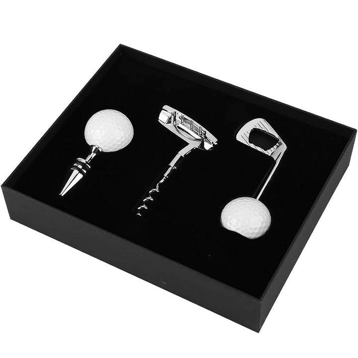 Golf Corkscrew Bottle Opener Wine Cork Gift Set