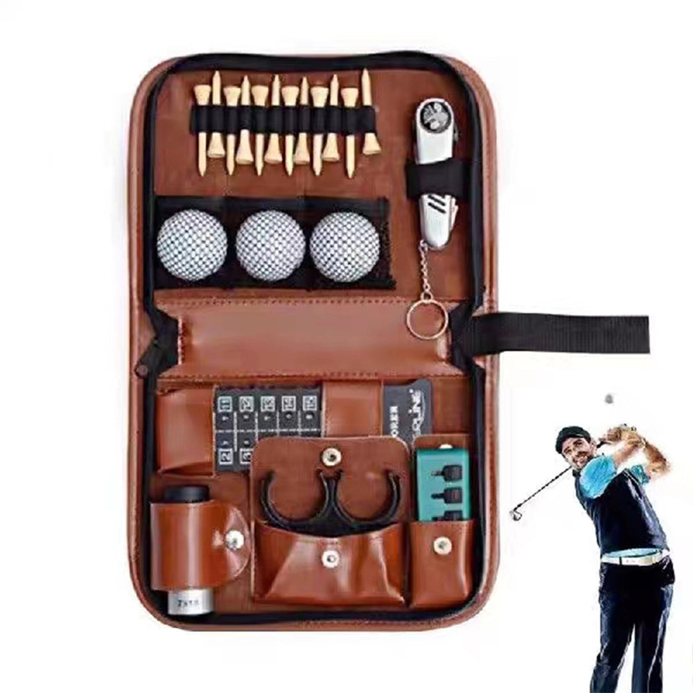 Arttodo Golf Ball Carry Bag PU Leather Storage