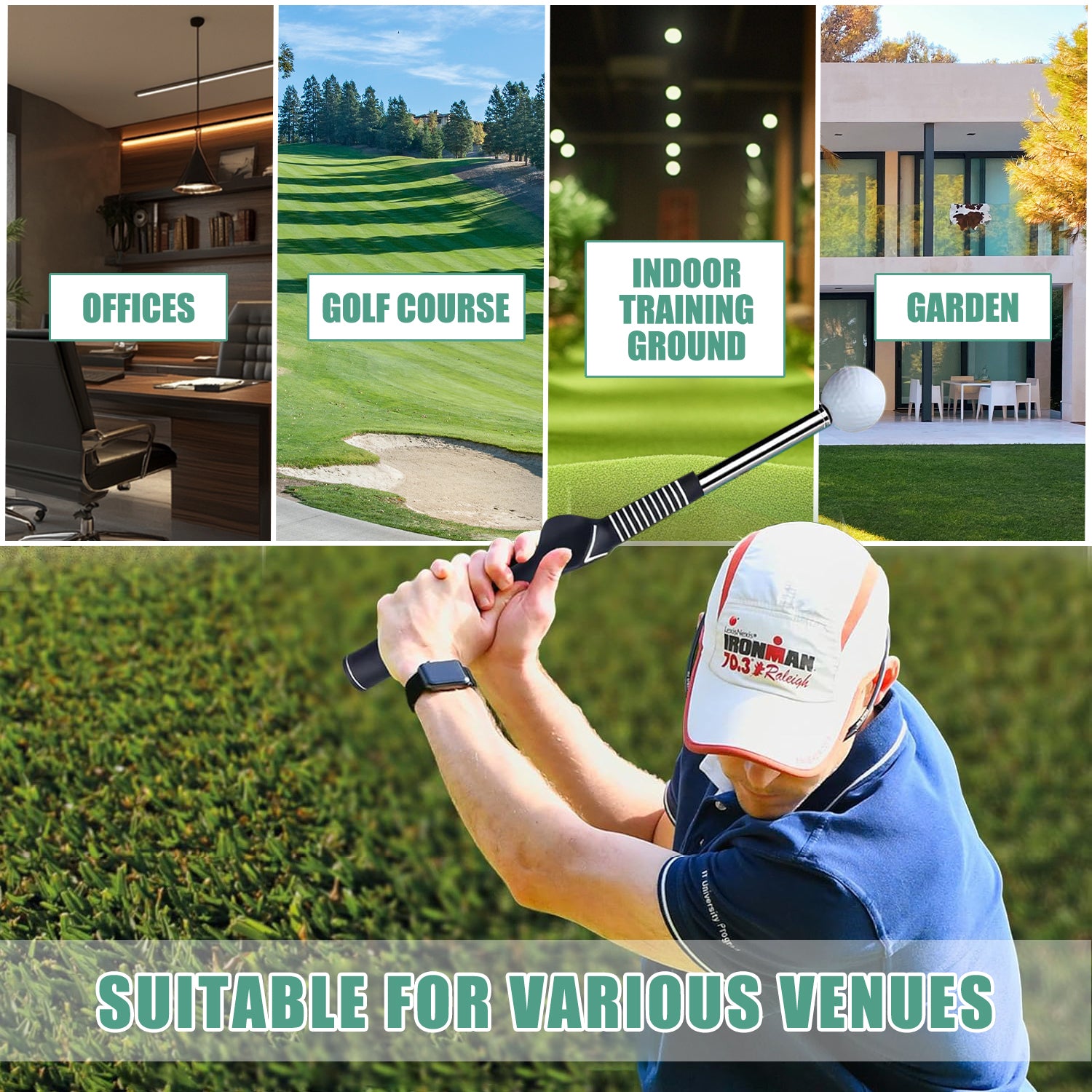 Shortee 23" Golf Training Club - Indoor Swing Aid For Technique, Speed & Off-Season Conditioning
