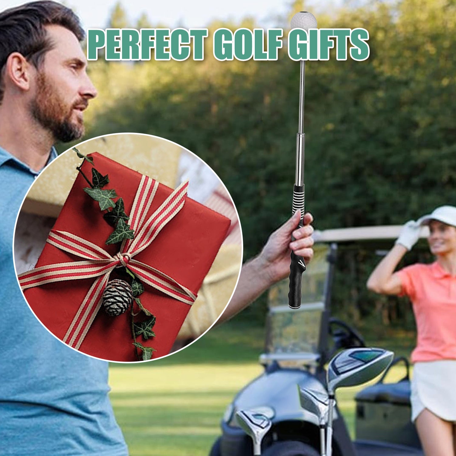 Flexible Telescopic Golf Swing Trainer | Portable Swing Practice